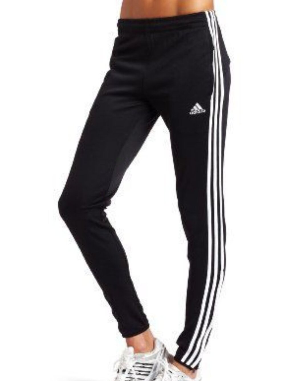 adidas Women's Tiro 11 Track Pants Black Size M Embroidered Logo Full Stripe
